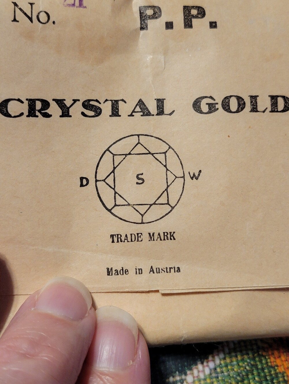 Swarovski Crystal Gold Vintage  Made in Austria